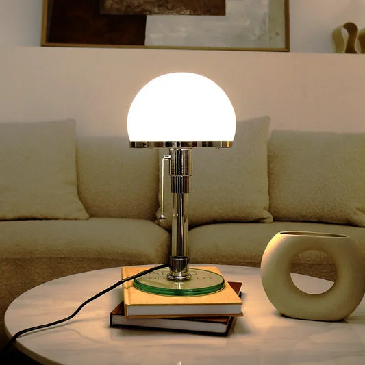 Bauhaus Table Lamp Designer Desk Light with Glass Ball E27 Bulb