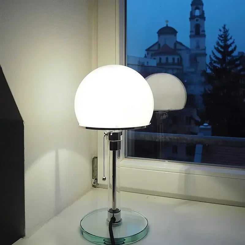 Bauhaus Table Lamp Designer Desk Light with Glass Ball E27 Bulb