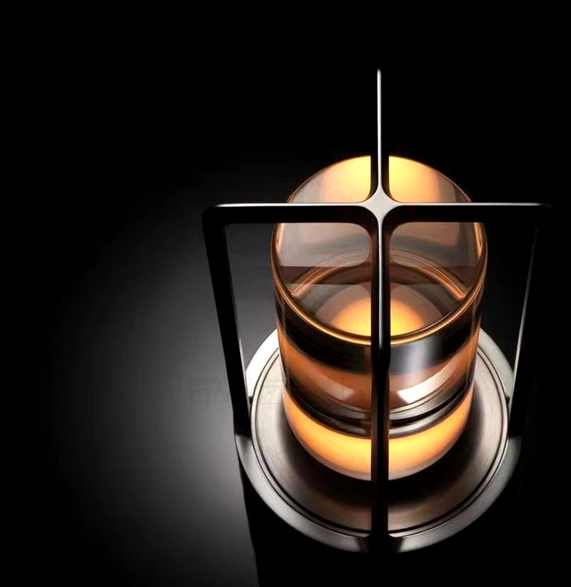 Aluminum Alloy Crystal Lamp LED Rechargeable Touch Table Lamp Restaurant Decoration Atmosphere Night Light Camping Creative Lamp