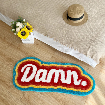 Letter Element Rug 100 Handmade Rainbow Fluffy Tufted Rug Nordic Entrance Rug Area Rugs Funny Bathroom Bedroom Floor Mats
