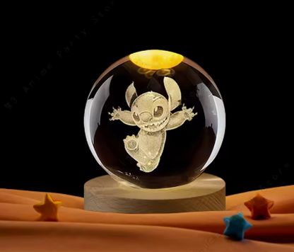Personalized Crystal Ball Night Light  with Laser Engraving