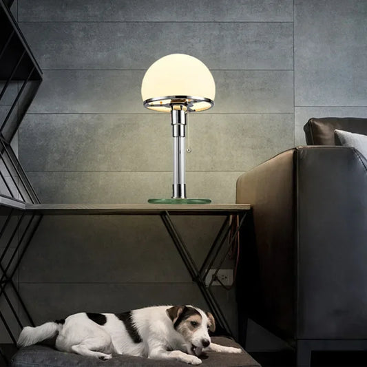 Bauhaus Table Lamp Designer Desk Light with Glass Ball E27 Bulb