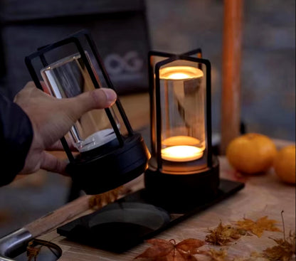 Aluminum Alloy Crystal Lamp LED Rechargeable Touch Table Lamp Restaurant Decoration Atmosphere Night Light Camping Creative Lamp